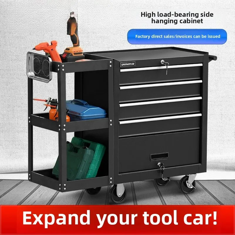 

Green Forest Tool Cart Mobile Tool Shelf Auto Repair Workshop Construction Site Maintenance Tool Cabinet Trolley Multifunctional