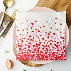 20pcs/pac 13inch Printed Paper Napkin Birthday Wedding Party Table Setting Paper Cafe Mouth Cloth Colourful Paper Placemat