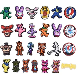 26pcs Grateful Dead Cartoon Silicone Charms Ornament Wristbands PVC Garden Shoe Decoration Adult Kids Dropshipping Party Gifts