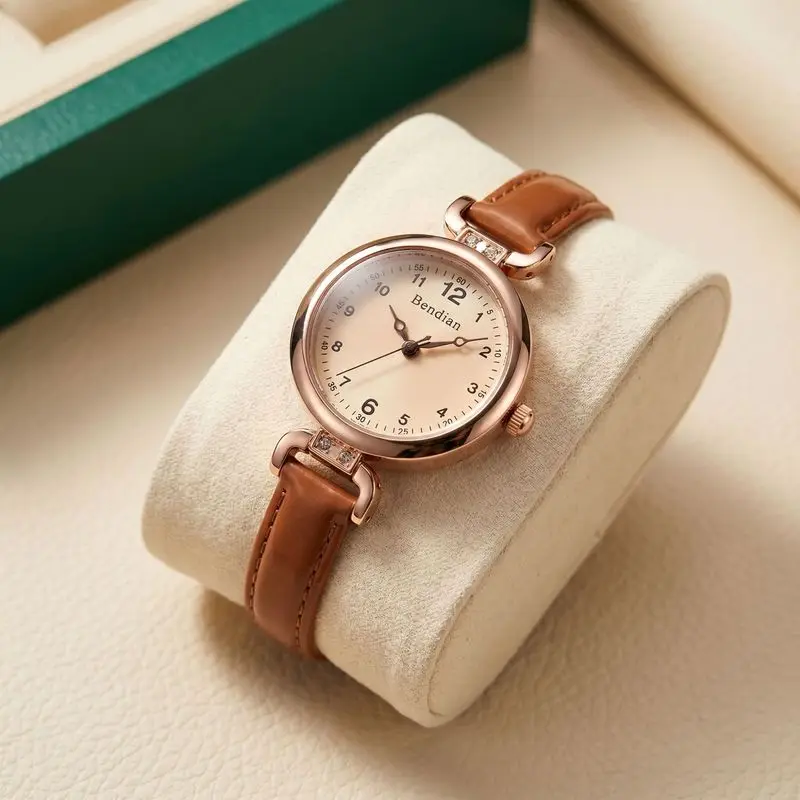 Elegant Women's Quartz Watch in Vintage Style Featuring Small Delicate Dial Ideal for Daily Wear School Student Professional