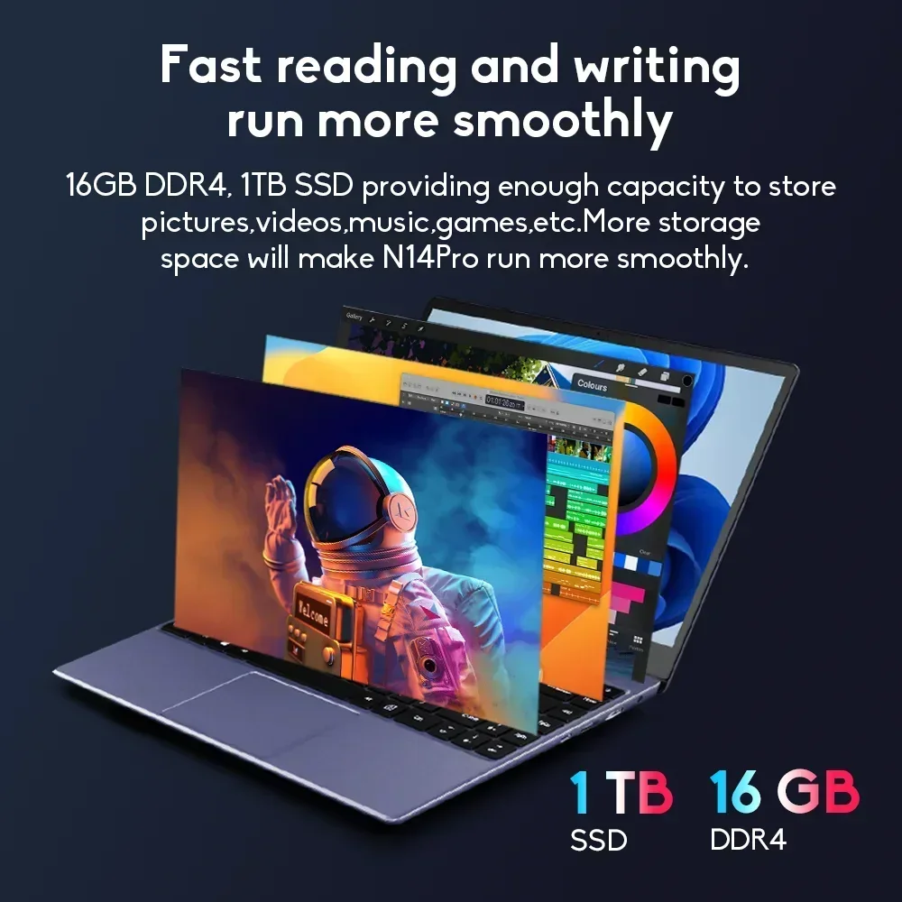 Ninkear 노트북 N14 프로 14 인치 IPS 풀 HD 인텔 코어 i7- 11390H 16GB RAM + 1TB SSD, 윈도우 11 노트북 울트라북 휴대용 컴퓨터