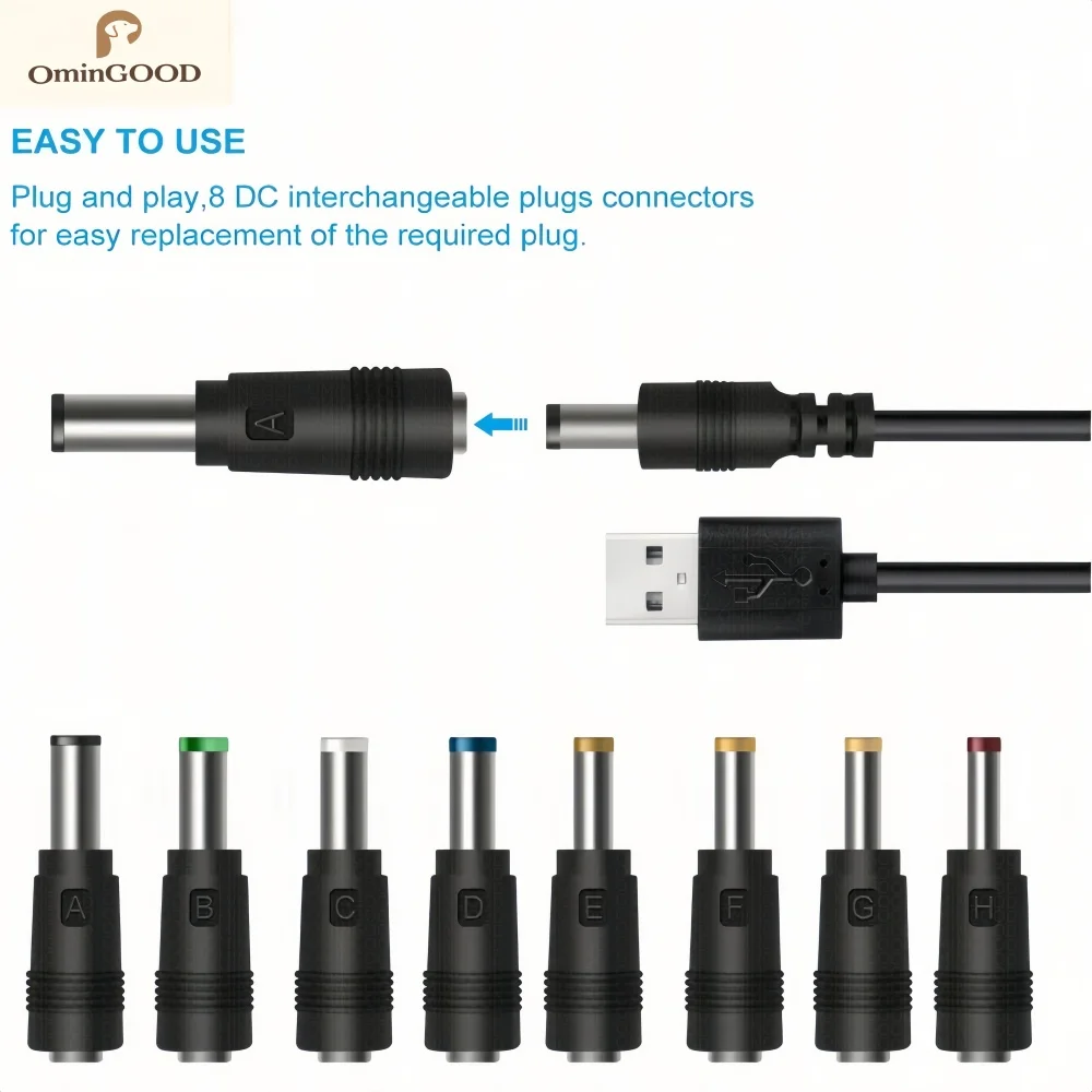 Portable USB to DC 5V Converter Power Cord Emergency Charging Adapter Wire for WiFi Router Modem Bluetooth Speaker CCTV Camera view 4
