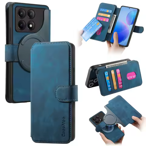 Magnet Detachable 2IN1 Wallet Case for Xiaomi Poco F8 Ultra X7 Pro X3 NFC X5 X6 X4 GT M3 M4 M5S M6 F3 F4 F5 F6 F7 5G Flip Cover
