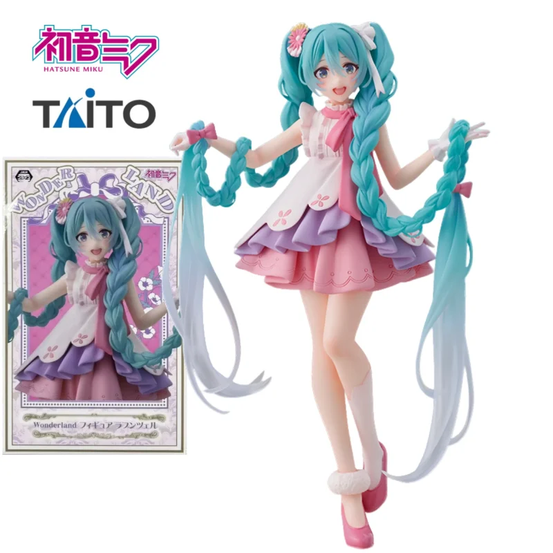 在庫オリジナルタイトー初音ミクワンダーランドラプンツェルアニメフィギュアモデルコレクション人形装飾品誕生日プレゼントのおもちゃギフト
