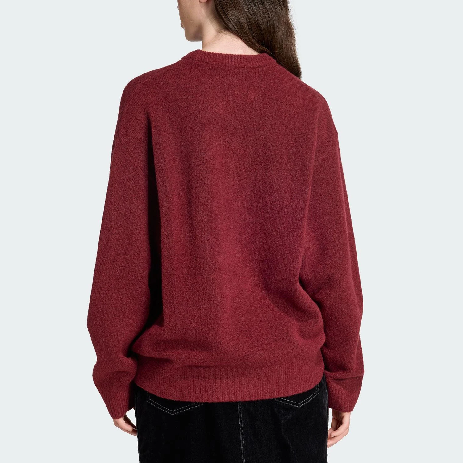 Adidas genuine clover women's round neck durable knitted pullover KF2537