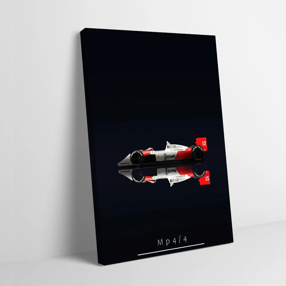 Sports Car Mp4 4 F1 Car Printing Poster Custom E Pictures Wall Art Canvas Painting for Gaming Decoration Home Bedroom Deco Room