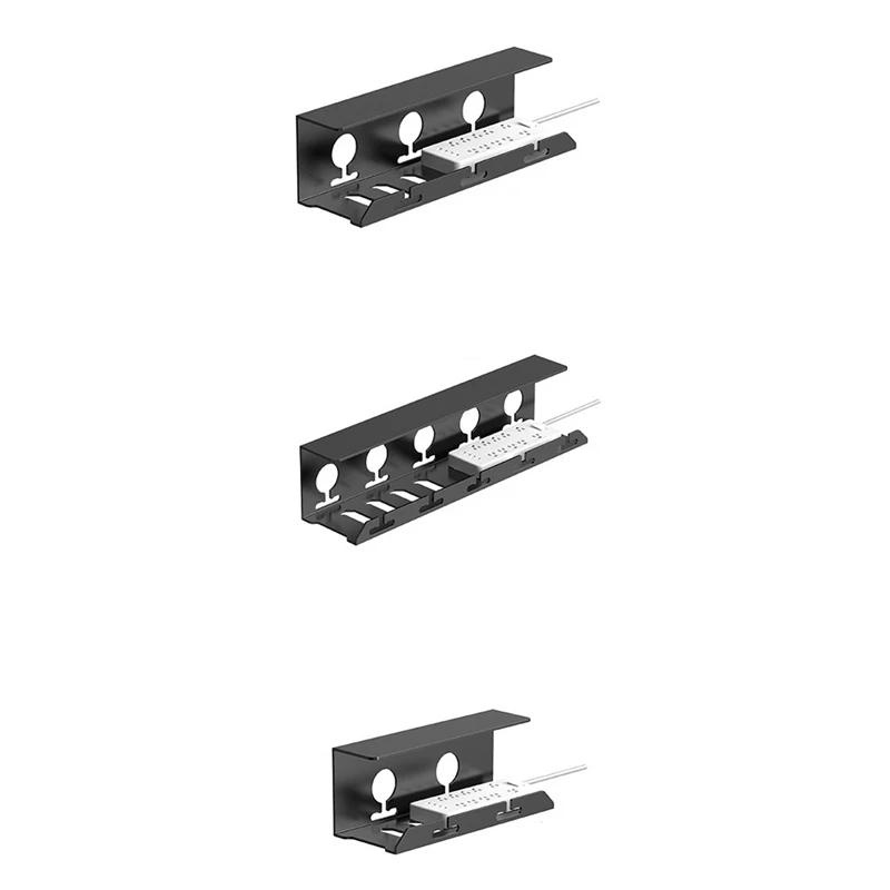

Кабельное управление под столом, металлический кабельный лоток под столом с зажимом, держатель сетевого шнура, не сверляет, прочный, вместительный