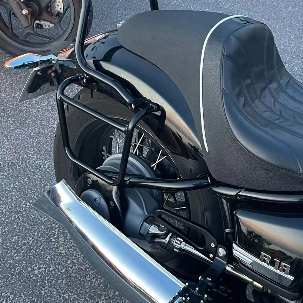 Fit R 18 Motorcycle Rear Luggage Bag Rail Support Guardrail Accessories Side Bags Frame For BMW R18 Classic 100 Years 2020-2023