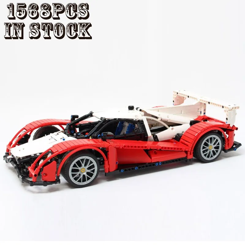 MOC-3092 voiture de sport modèle de voiture de course blocs de construction brique assemblée enfants garçons jouets bricolage anniversaire cadeaux de noël