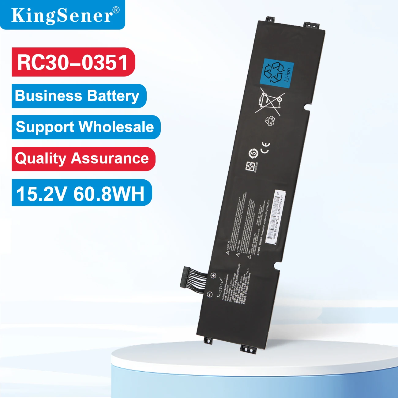 KingSener RC30-0351 Laptop Battery For Razer Blade 15 Base 2020 2021 RZ09-0369x RZ09-0351 9E11 RZ09-0351 Series Notebook 60.8WH