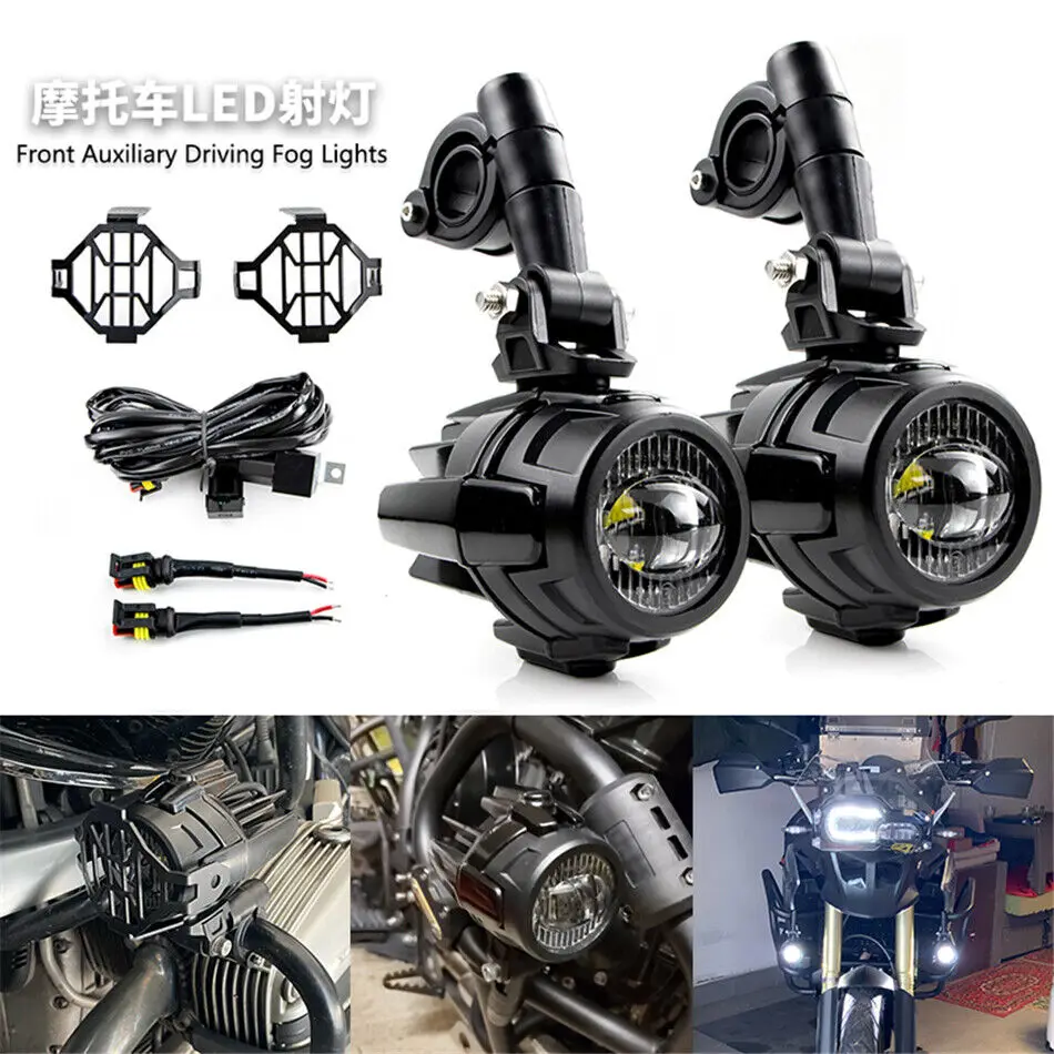 LED Fog Lamp Auxiliary Driving Lights Fit For BMW K1600GTL R1200GS R1250GS R1200RT R1100GS F700GS ADV