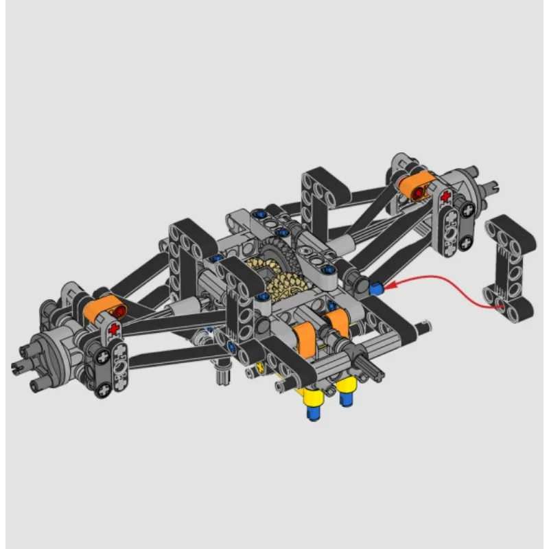 2026 NEW Technical Classic Performance 1432Pcs Orange Super Sports Car Building Blocks MOC DIY Assembly Model Set Gifts - view 3