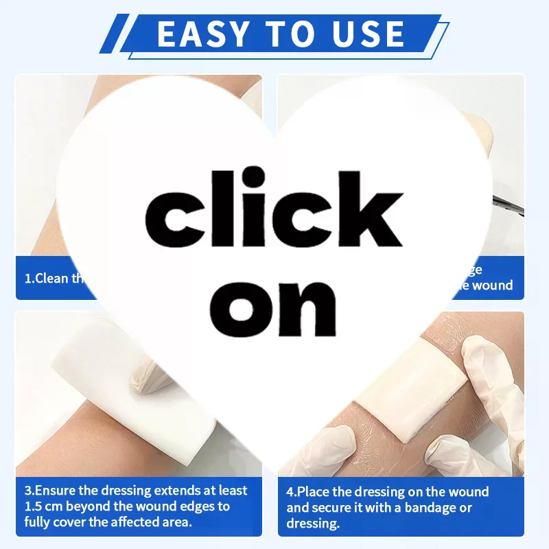 Foam Non-Adhesive Dressing Wound Dressing Sterile Bedsore  Pad Patch Wound Care 10cmx10cm