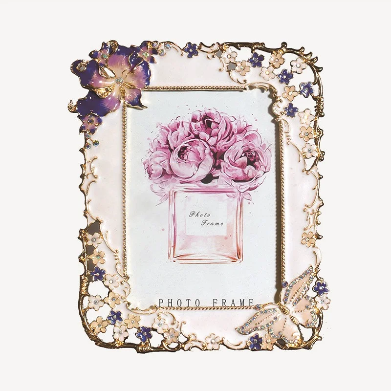 Creative Pastoral Butterfly Metal Photo Picture Frame