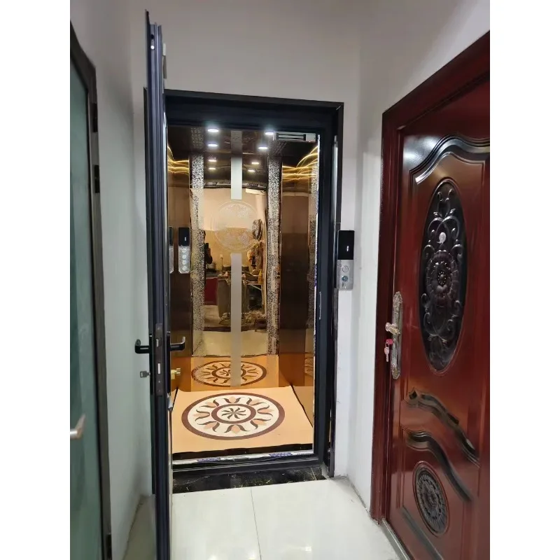 Residential Elevator Hydraulic Villa Lift with Automatic Sliding Door for Indoor 2 Story House Installation