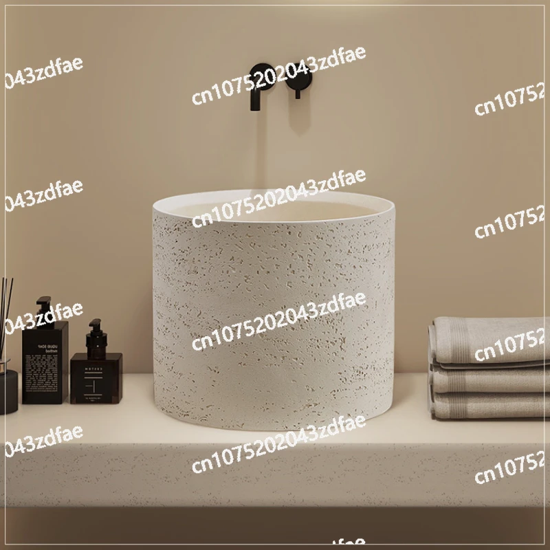 Premium End Wash Basin, Plaster Art Round Wash Basin