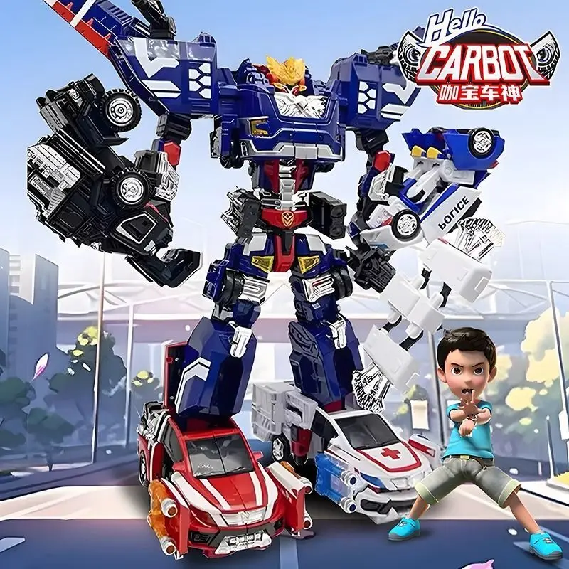 헬로카봇 Hello Carbot Penta Storm X Transformation Robot Anime Action Figures 5 In 1 Cars Combination Model Sets Boy Toys Gift