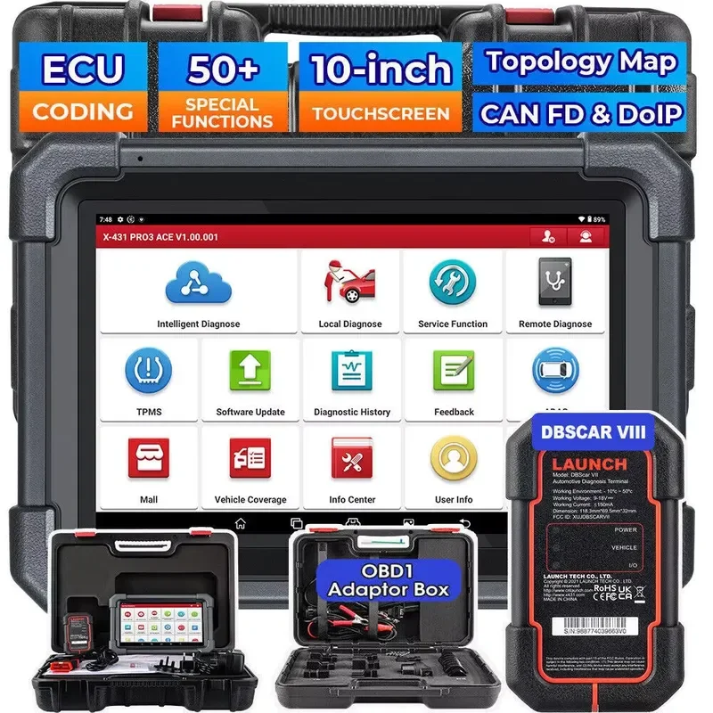 USA EU Warehouse 2026 X431 Pro3 ACE Full System Bi-directional Scan Tool ECU Coding for All Cars