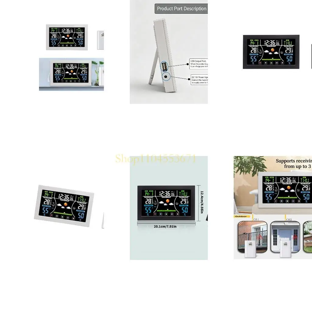 Best Seller Color Screen Clock With Temperature Humidity Monitor For Garden