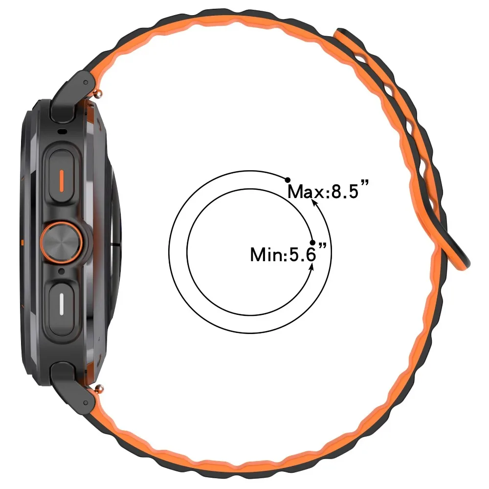 Magnetic Auto Attach Silicone Watch Band 34mm for Samsung Galaxy Watch Ultra 47mm No Buckle Breathable Soft Durable Sport Unisex