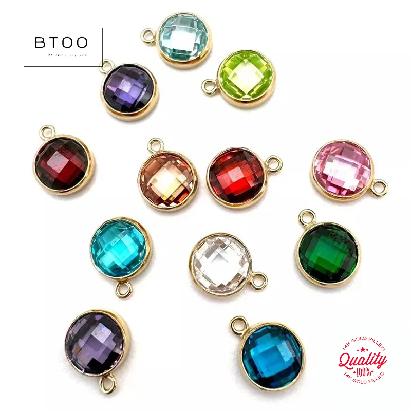 

1/20 14-каратное золото с наполнителем, необычный ободок, подвески с камнем - 3A CZ Bzel Drop 4/6 мм, крошечные круглые модные украшения