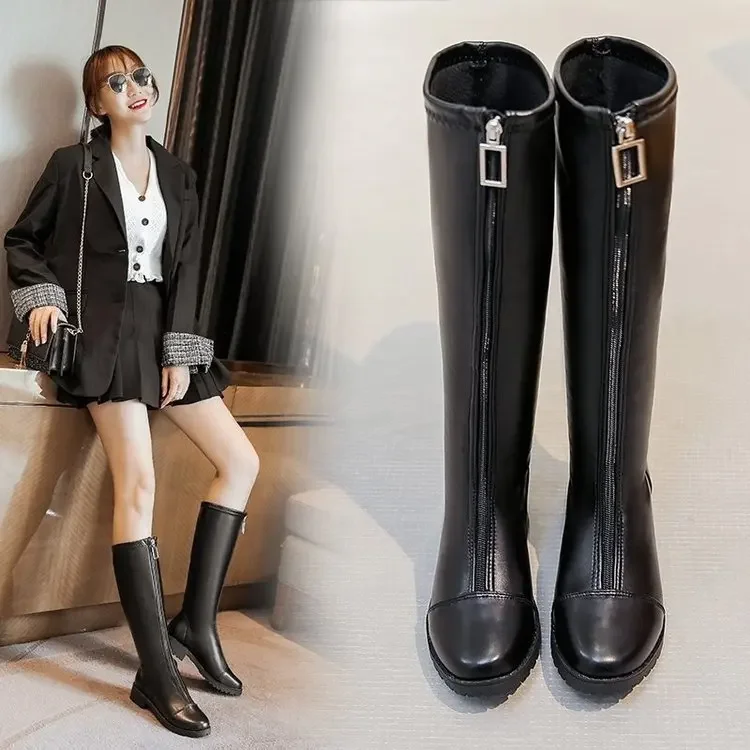 Women Shoes Winter Women Fashion Waterproof Snow Thigh High Boots Warm Fleece Suede Platform Boots Zapatillas Mujer