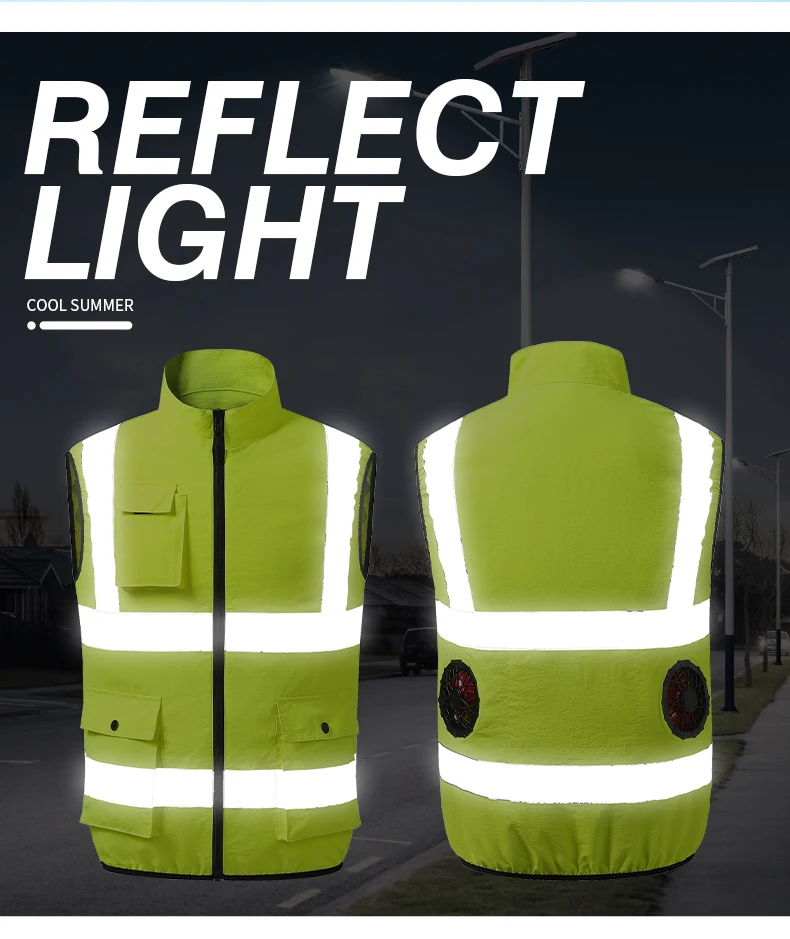 Summer Air-Conditioning Workwear with Fan Cooling, Outdoor Temperature-Reducing Breathable Vest (Excluding Power Bank)