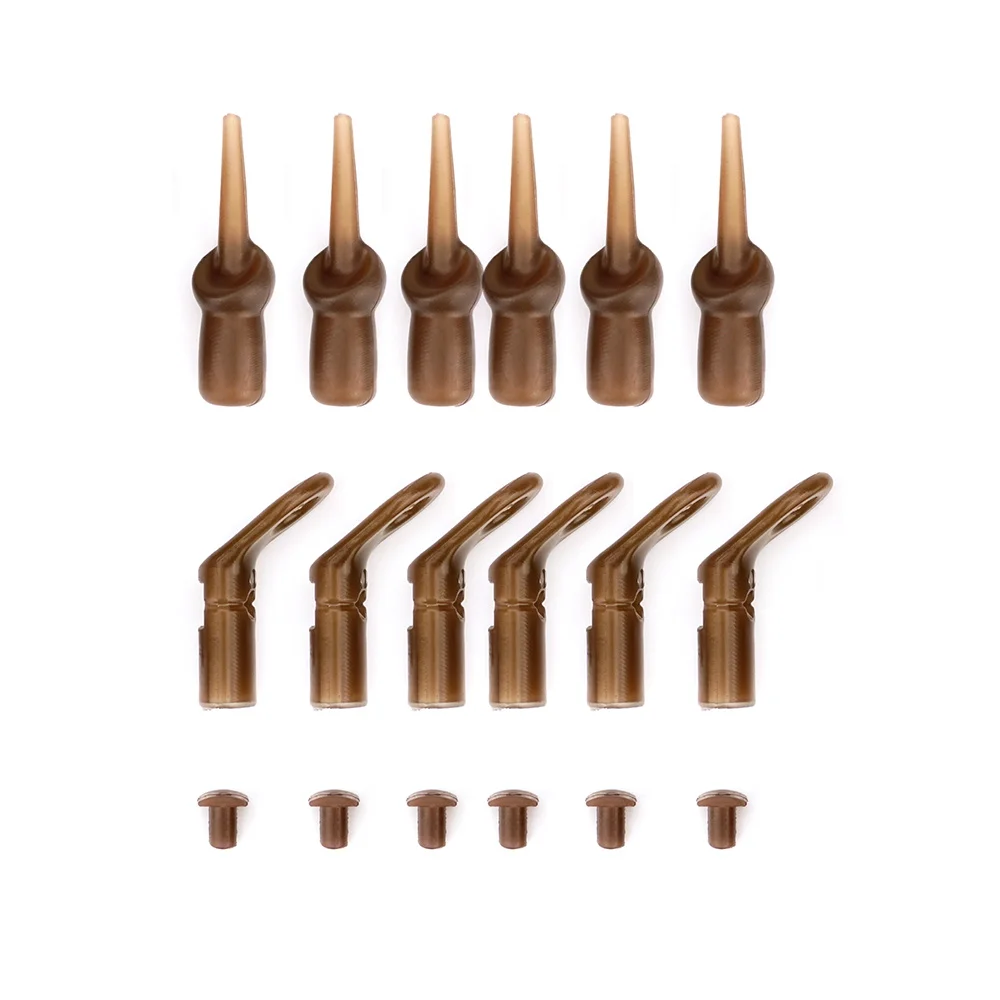 Hirisi 6Set Carp Fishing Drop Off Run Ring Rubber Beads M15 Chod Helicopter Rigs Terminal Tackle Fishing Accessories