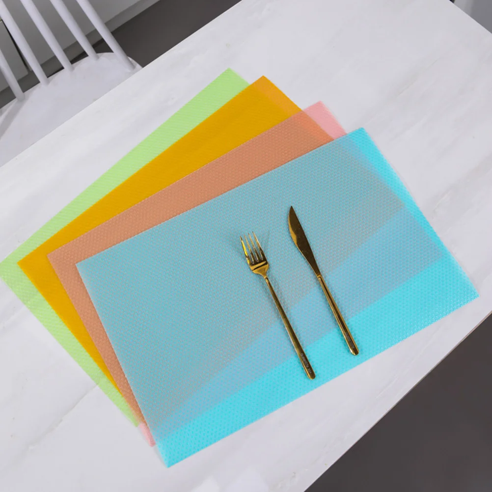 

4Pcs Insulation Mats Eva Non-Slip Fridge Liners Washable Refrigerator Shelf Protector Fridge Mats Drawer Liner