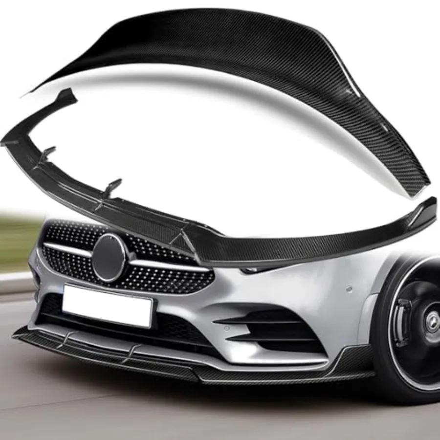 

Real Carbon Fiber 4PCS Set Front Bumper Lip Rear Trunk Spoiler Wing for Mercedes-Benz W177 A-Class A35 A200 A220 A250 AMG Line