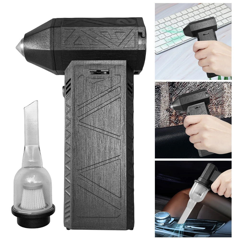 

High-Performance Brushless Motor 130000RPM Multi-purpose Turbo Jet Fan Type C Rechargeable Compressed Air Duster Cleaner 8000mAh