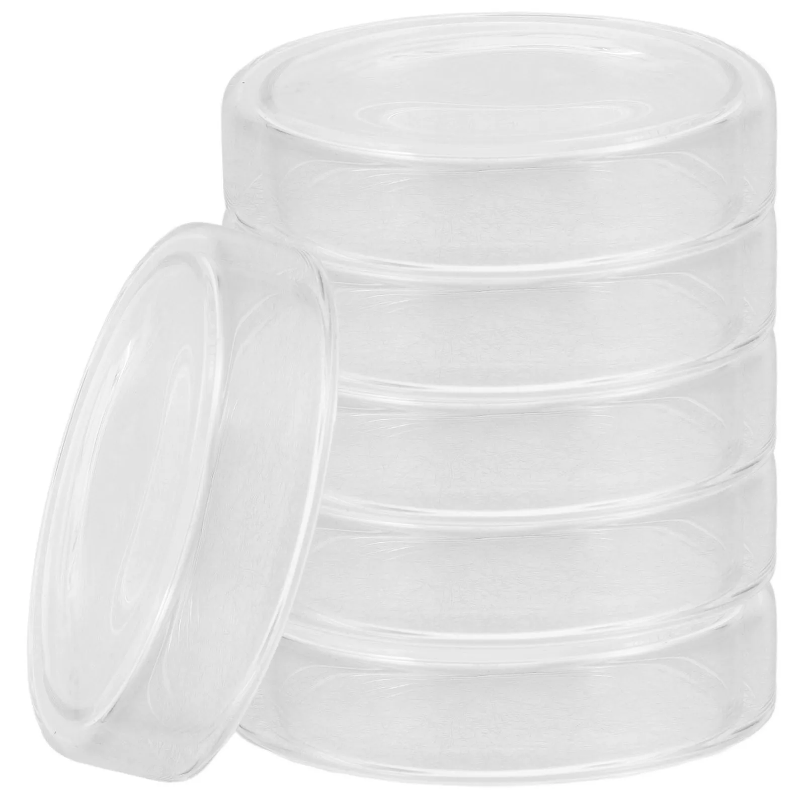 

6Pcs High Heat Resistant Borosilicate Glass Petri Dishes Flat Plates Cell Tissue Plates Petri Dish