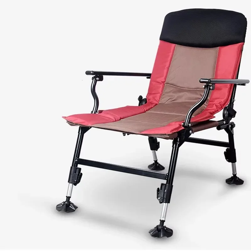 Hot sale outdoor fishing folding chair camping recliner with adjustable legs