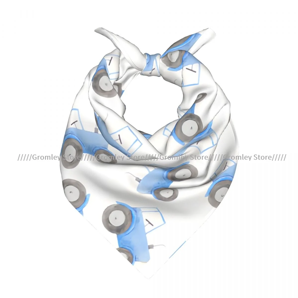 

Blue Tractor Illustration Square Scarf Ladies Casual Head Neck Wrap