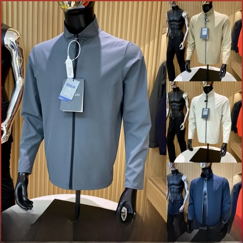 

Leavo Johnson Premium Laser Hole Light Luxury Jaet Дышащая UPF50 Защита от солнца Slim Fit из полиэстера Весенне-осеннее мужское пальто