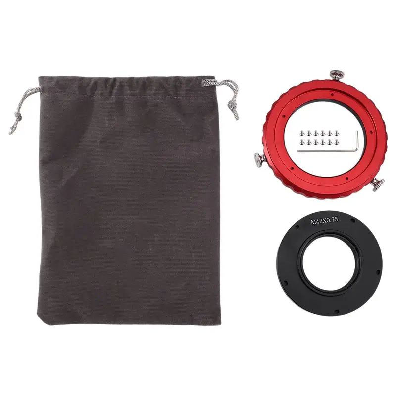 

【New User-Coupon!】CAA 360 ° Degree Rotator Camera Angle Adjuster 3 In 1 Gyratory Device For Astronomical Telescope Threaded Ring