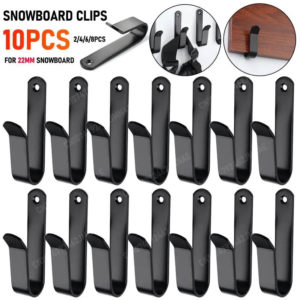 2/4/6/8/10PCS Snowboard Wall Racks Snowboard Hanger Wall Mounted Surfboard Holders Stand Organizer Hook For Garage Home Skiing