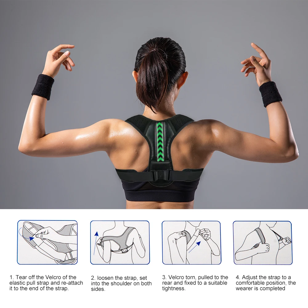 Posture Corrector for Men & Women - Adjustable Back Brace for Neck/Shoulder Pain Relief- Upper Spine Support&Clavicle Alignment