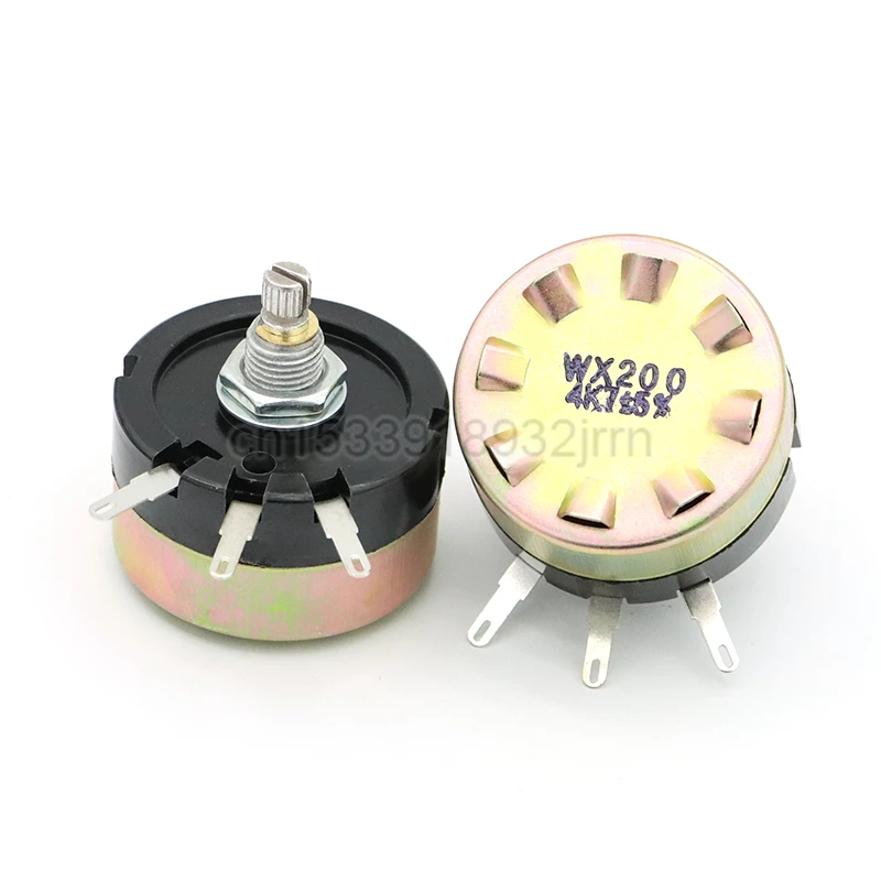 1Pcs WX200 Single Loop Wire Wound Potentiometer 4W Adjustable Resistor 4K7 Uses Special Speed Regulation For Audio
