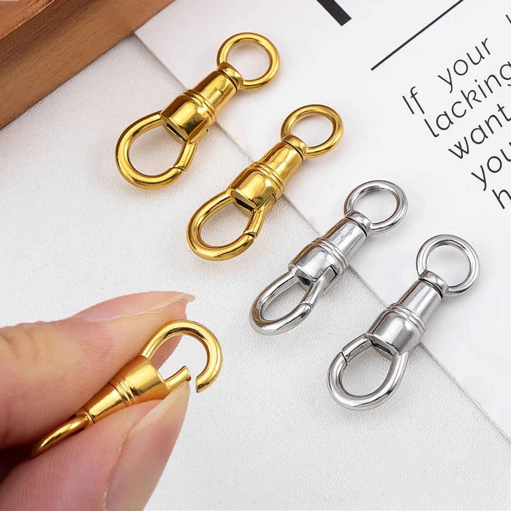 Edelstahl-Taschenhaken, Schlüsselanhänger-Karabinerhaken, Verbindungsstücke für DIY-Schmuckherstellung, Zubehör im Großhandel