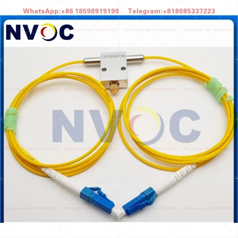 Mechanical Variable Adjustable Optical Singlemode 1260-1650nm LCUPC Fiber Attenuator 0-60dB with 2.0mm 1M Yellow PVC 28*18*8