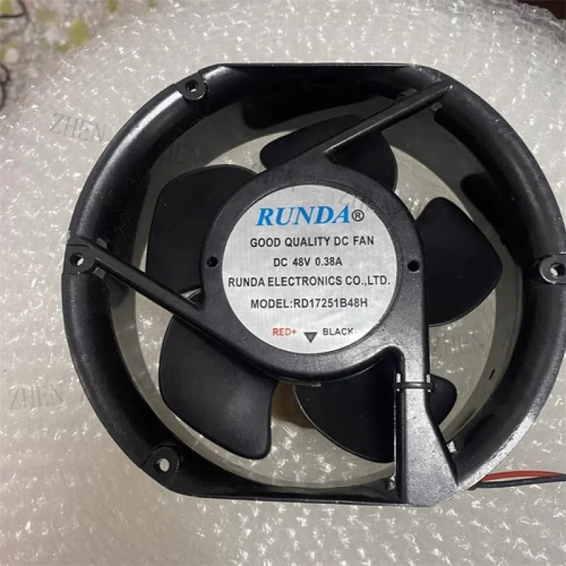 Y for  RUNDA RD17251B48H DC48V 0.38A 17251 17cm 2-wire cooling fan