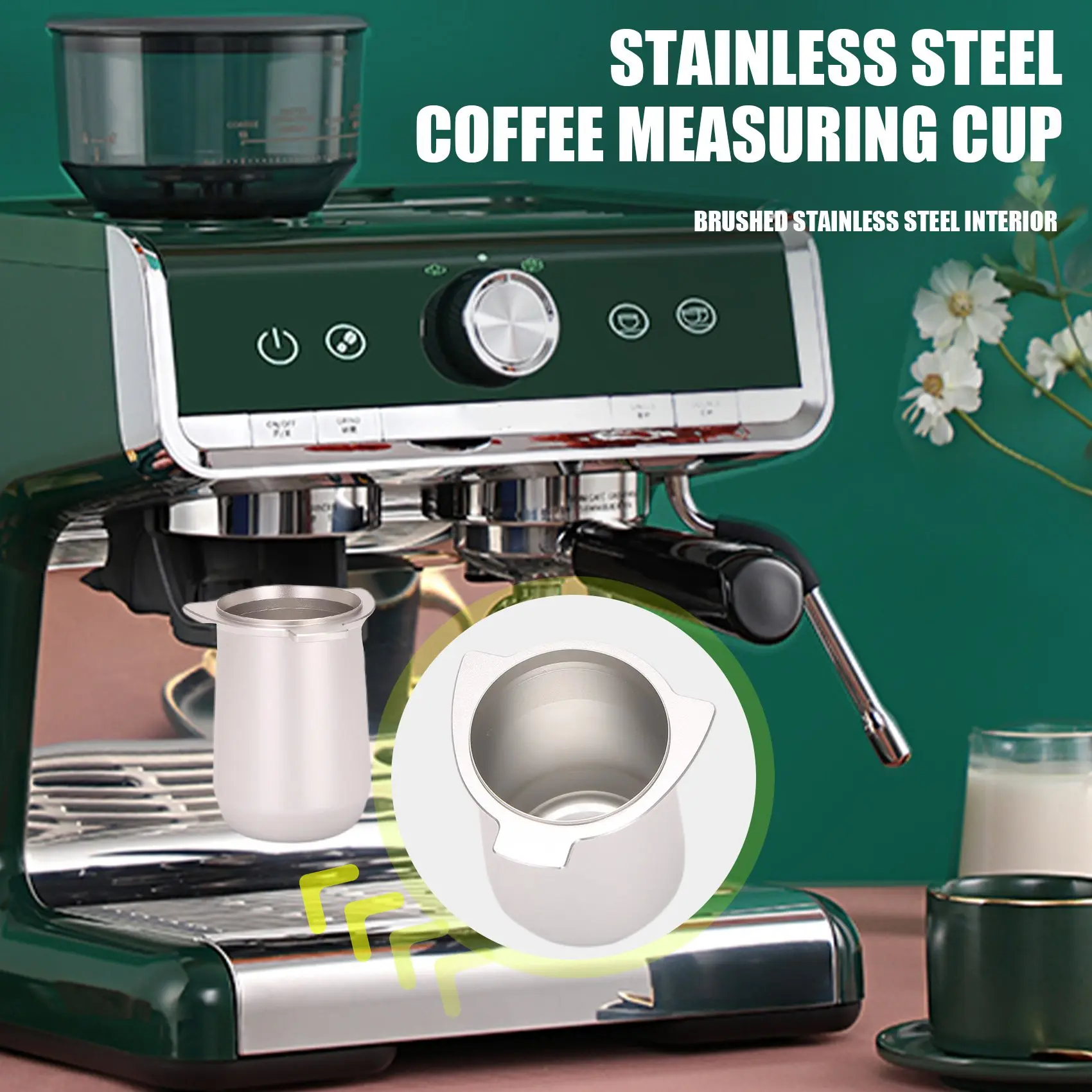 for Breville 8 Series Stainless Steel Coffee Dosing Cup Powder Feeder, for 53mm Breville 870 Espresso Machine Dosing Cup