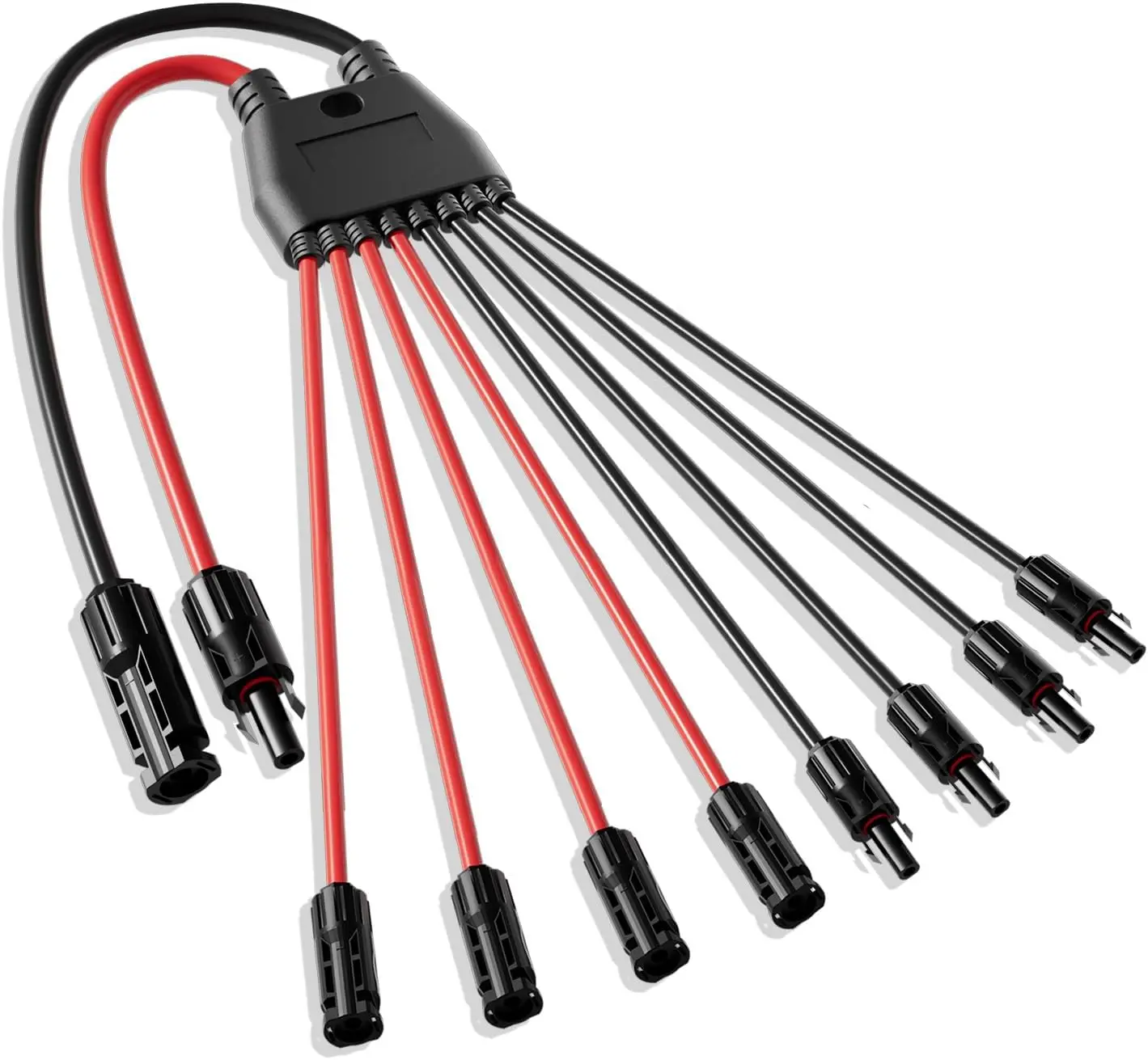 2 to 8 Integrated Solar Y Branch Parallel Connector Kit | Extra Length 30 in for Direct Panel Connection, Compatible