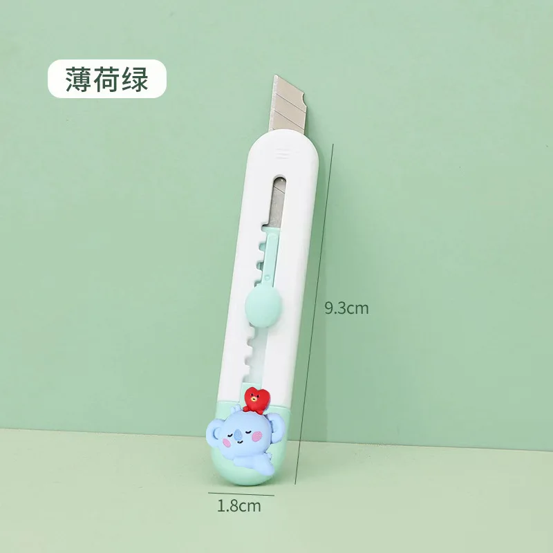 2023 New Kawaii Bt21ed Anime Baby Utility Knife Cute Cartoon Doll Box Cutter Utility Knife