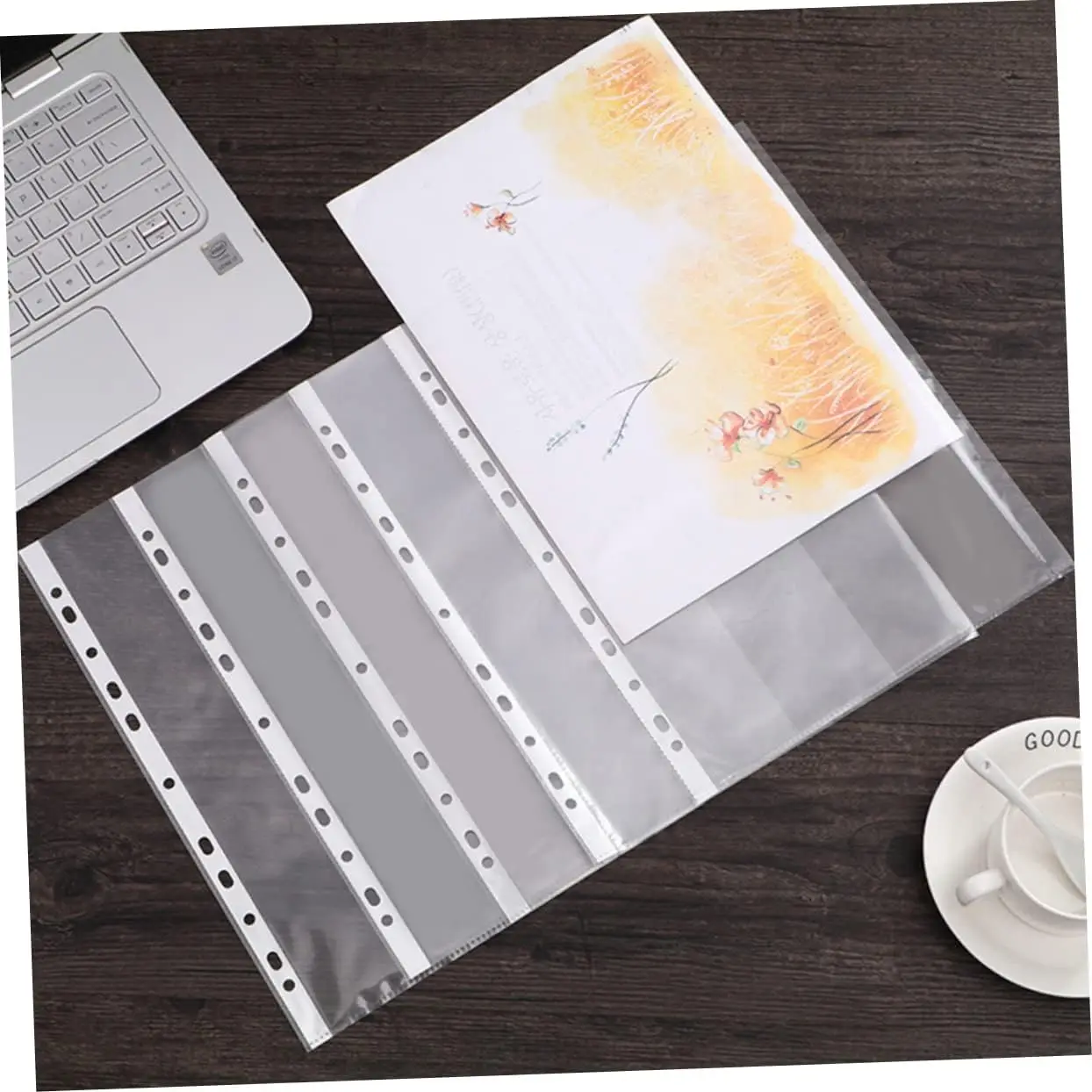 

A4 Clear Plastic Punched Pockets Folders Filing Wallets Sleeves Untral Thin 11holes Loose Leaf Documents Sheet Protectors