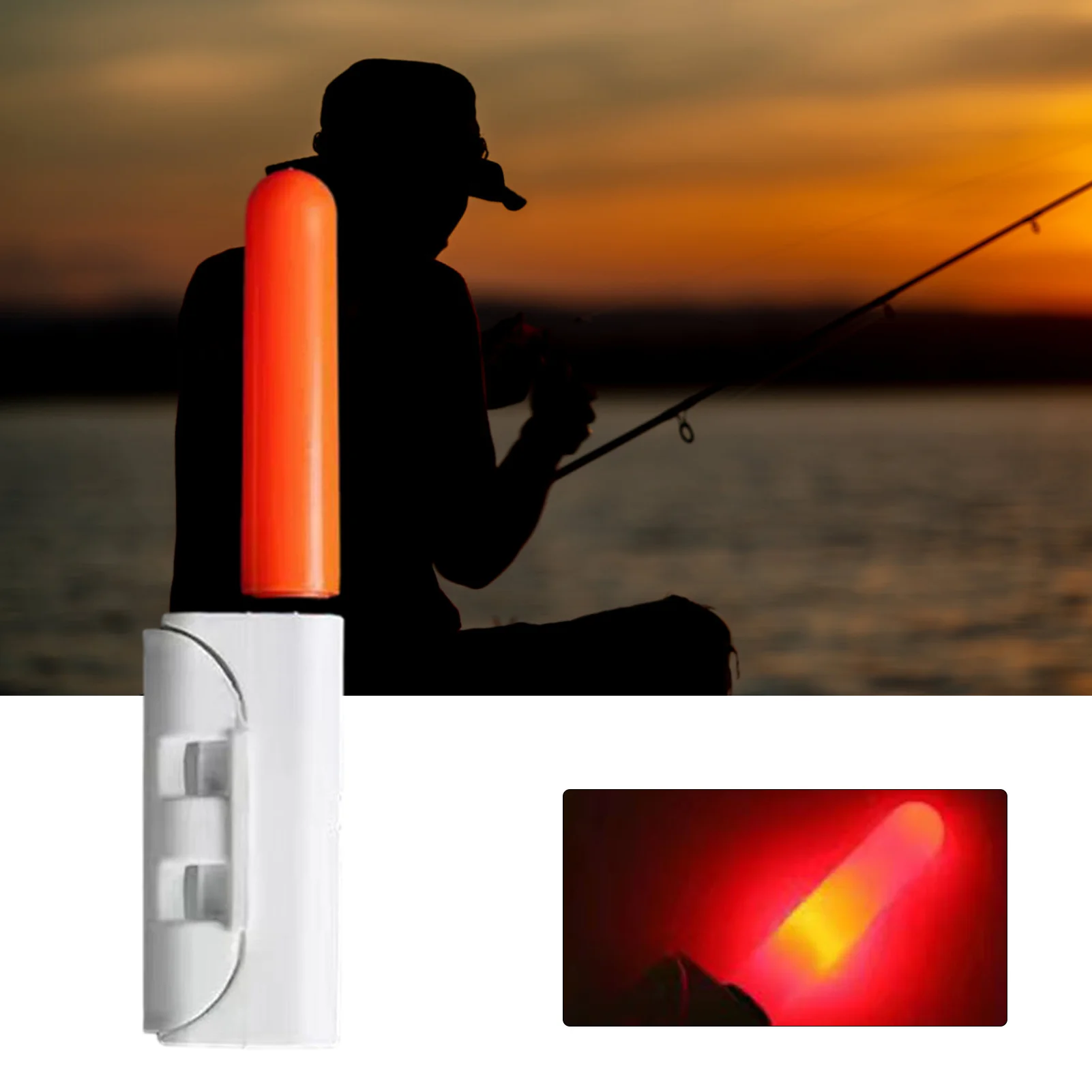 Waterproof Night Fishing Rod Light Waterproof Luminous Glow Lamp Rod Tip for Night Fishing Camping