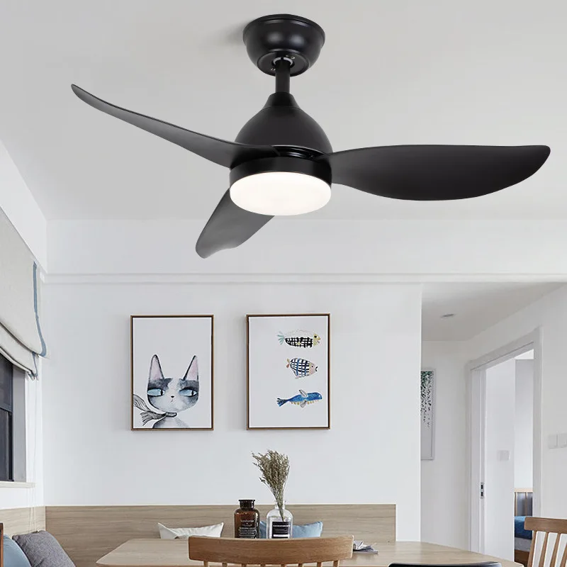 56Inch Strong Wind Ceiling Fan Light Modern Simplicity Restaurant Electric Fan Household Ceiling Fan With Light And Control 220V