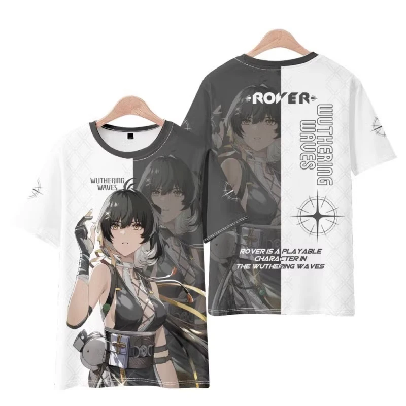 New Games Wuthering Waves Rover Cosplay T-shirts 3D Print Kids Anime Cartoon Tees Men Women Short Sleeve Tshirt Harajuku Y2k Top