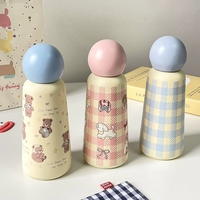 Cute Bear Thermos Bottle Thermal Creative 316 Stainless Steel Vacuum Insulated Ice Cup 350ml Student Sports Tumbler Water Cup